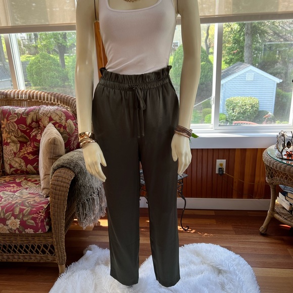 Express Ankle Satin Sheen High Rise Pants - Picture 5 of 10